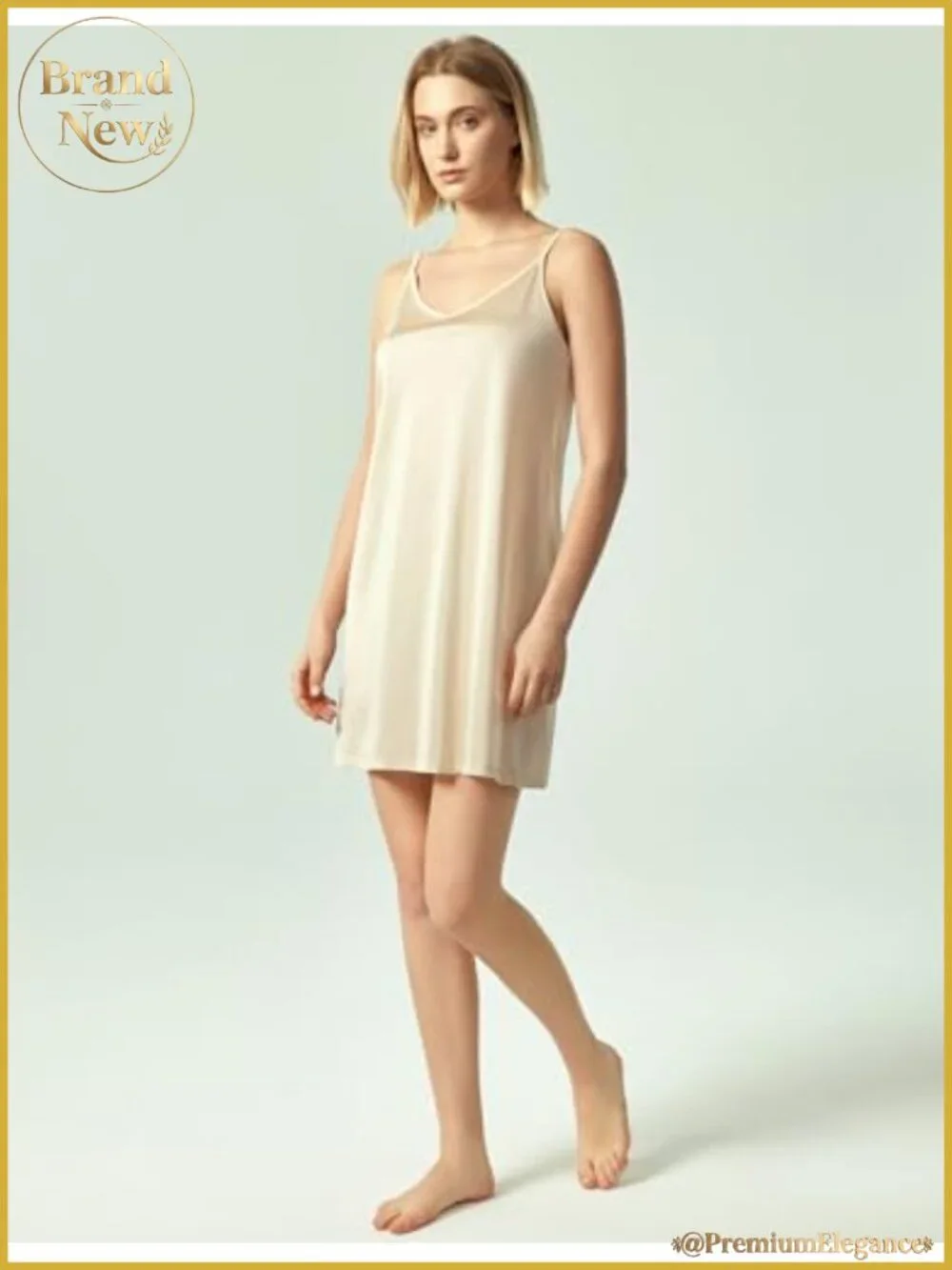 100% Nylon Anti-Static Full Slip for Women Non-Cling V-Neck Adjustable Straps